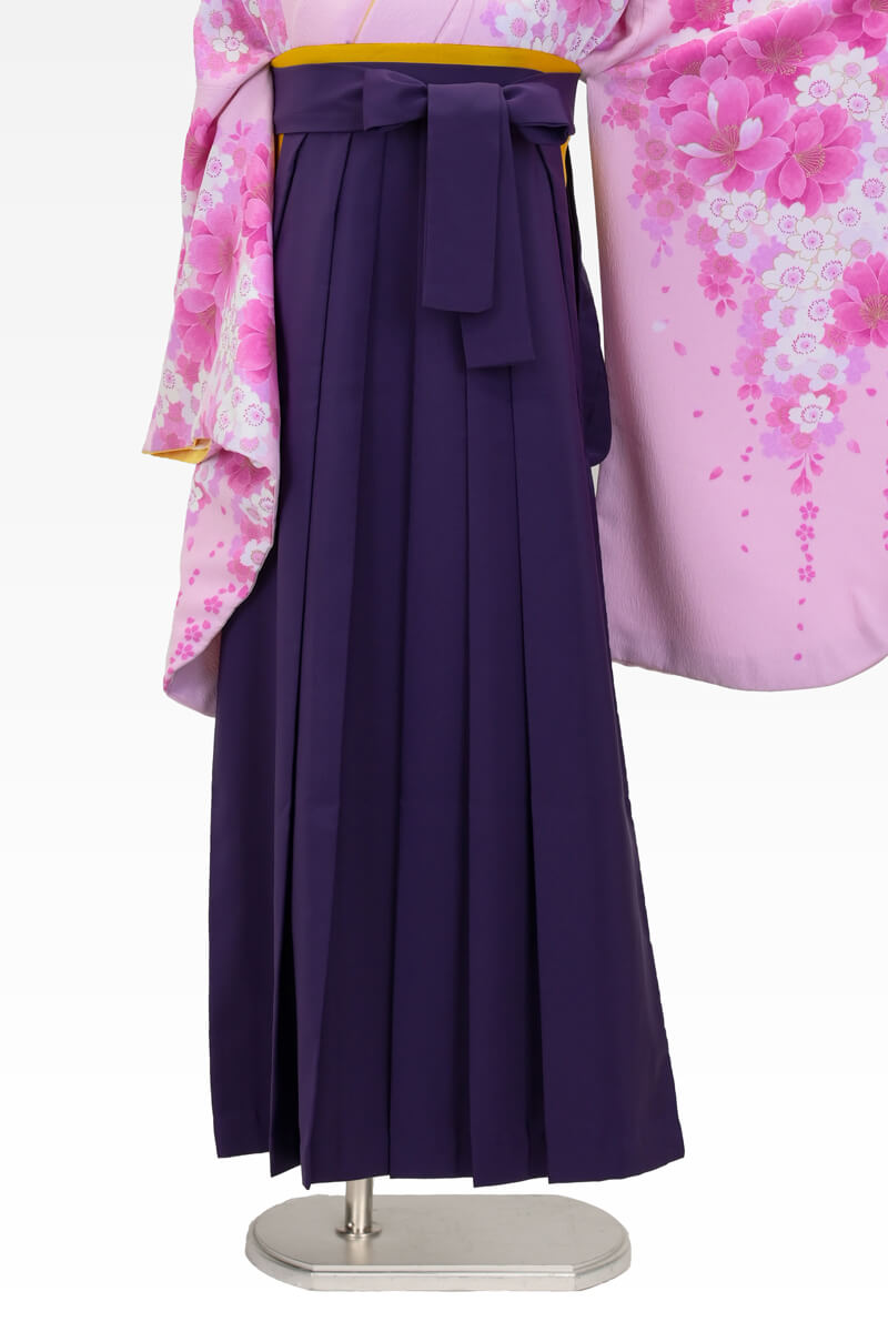 着物】ﾋﾟﾝｸに藤桜+【袴】ムラサキ│ネットで簡単・便利に☆袴レンタル