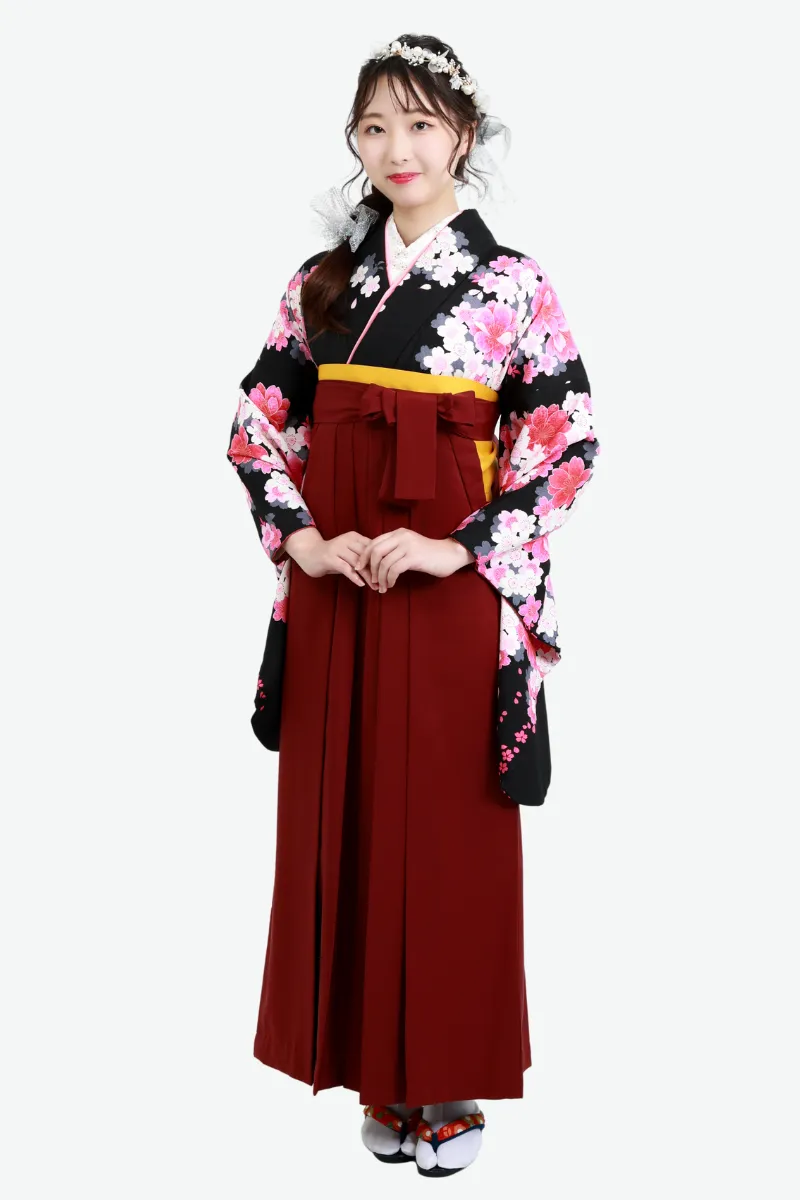 赤・エンジ｜卒業式袴 | ネット宅配レンタル | GIRLS HAKAMA