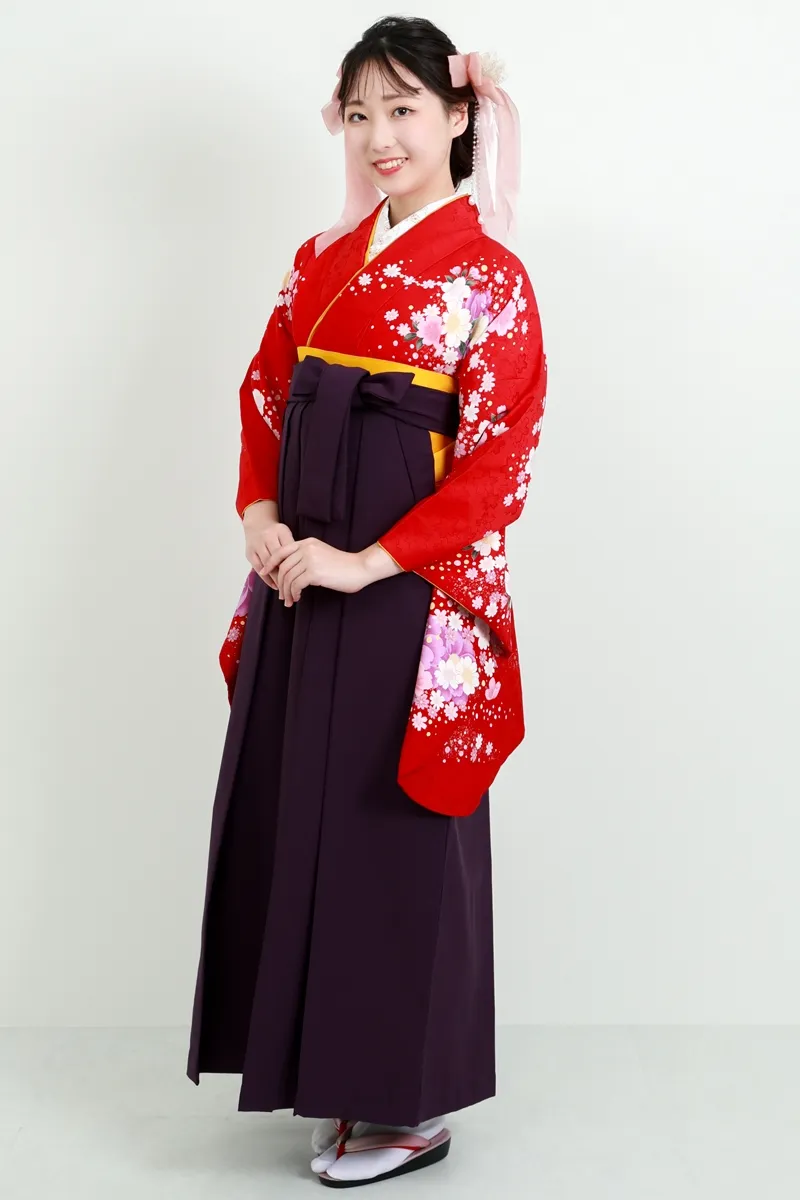 振袖＊コムサデモード・落ちついた赤.レンガ色・八掛、辛子色 振袖＊コムサデモード・落ちついた赤.レンガ色・八掛、辛子色